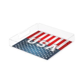 US Flag Serving Tray