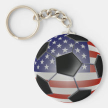 US Flag Soccer Ball Key Chains