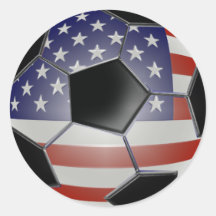 US Flag Soccer Ball Stickers