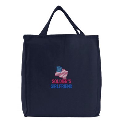 US Flag Soldier's Family Customizable Bag by embroidered