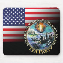 US Flag Tea Party Rebellion to Tyrants Mousepad mousepads