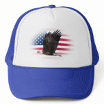 US Flag with Eagle Trucker Hat