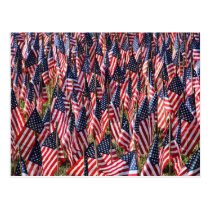 US flags postcards