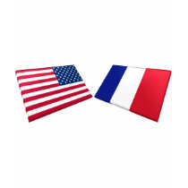 US & France Flags t-shirts