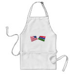 US & Gambia Flags aprons