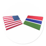 US &amp; Gambia Flags Sticker