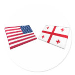 US & Georgia Republic Flags