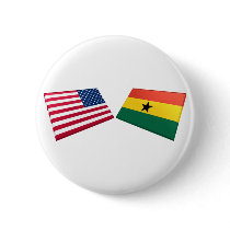 US & Ghana Flags buttons by Vexillophile US & Ghana Flags buttons