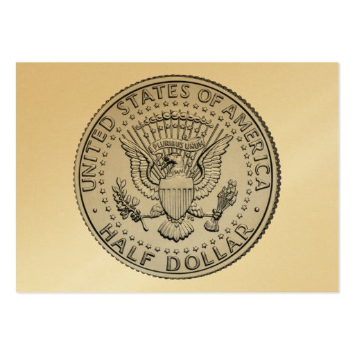 US Great Seal Half Dollar Business Card Templates (front side)