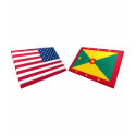 US & Grenada Flags t-shirts