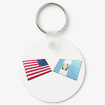 US & Guatemala Flags keychains by Vexillophile US & Guatemala Flags keychains