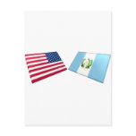 US &amp; Guatemala Flags Postcards