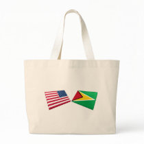 US & Guyana Flags bags