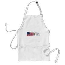 US, Illinois and Chicago Flags Apron