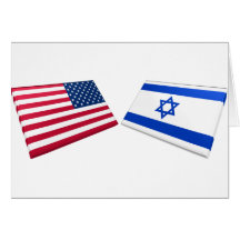 US & Israel Flags Greeting Card