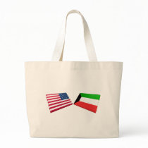 US & Kuwait Flags bags