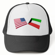 US & Kuwait Flags Trucker Hat