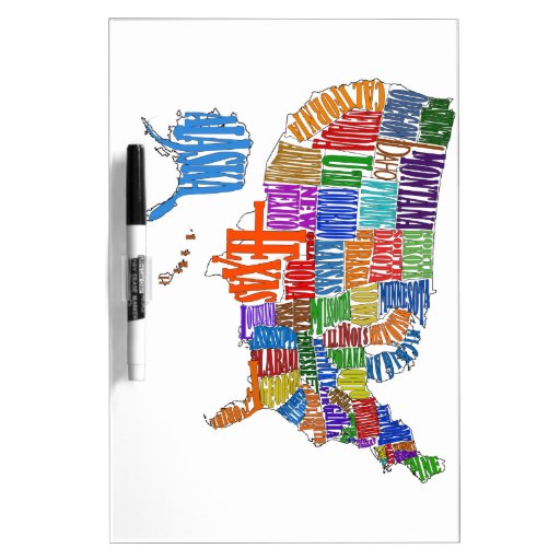 US MAP DRY ERASE BOARD Zazzle