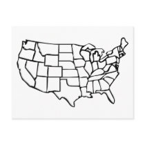 US Map postcards