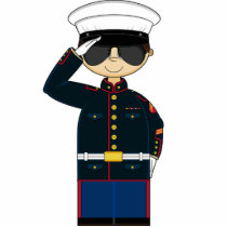 US Marine Corp NCO Saluting Sculpture Acrylic Cut Outs