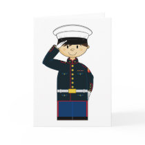 US Marine Saluting Card by markmurphycreative US Marine Saluting Card