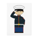 US Marine Saluting Postcard by markmurphycreative US Marine Saluting Postcard