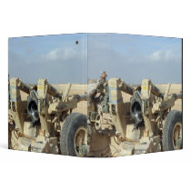 US Marines prepare to fire a howitzer 2 Vinyl Binder