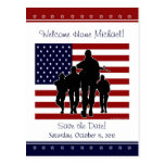 US Military Welcome Home Save the Date Postcard
