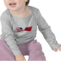 US & Morocco Flags t-shirts