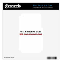 US National Debt iPod Touch 4G Decal