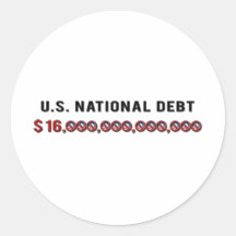 US National Debt Sticker