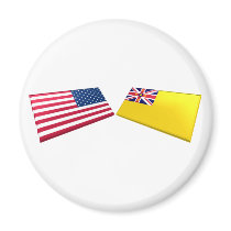 US & Niue Flags magnets by Vexillophile US & Niue Flags magnets