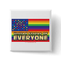 US of E Rainbow Button