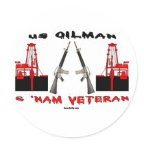 US Oilman and Vietnam Veteran, Oil Field Sticker