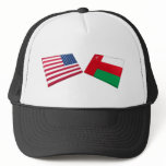 US & Oman Flags hats