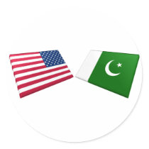 US & Pakistan Flags stickers