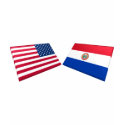 US & Paraguay Flags t-shirts