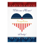 US Patriotic Heart Welcome Home Party Invite