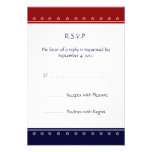 US Patriotic Military Invitation RSVP reply Card