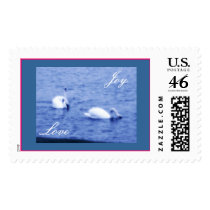 US Postage Stamp of Swans