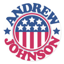 US President Andrew Johnson stickers