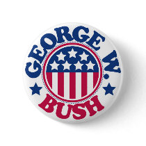 US President George W Bush buttons