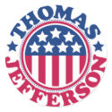 US President Thomas Jefferson stickers