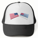 US & Ross Dependency Flags hats