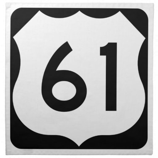 US Route 61 Sign Napkin | Zazzle