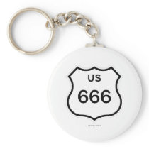 US Route 666 Shield Sign (Transportation Sign) Key Chain
