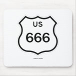 US Route 666 Shield Sign (Transportation Sign) Mousepad