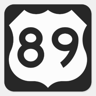 us_route_89_sign_square_sticker-r878e1ba