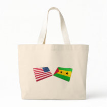 US & SaoTome and Principe Flags bags