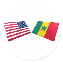 US & Senegal Flags stickers by Vexillophile US & Senegal Flags stickers